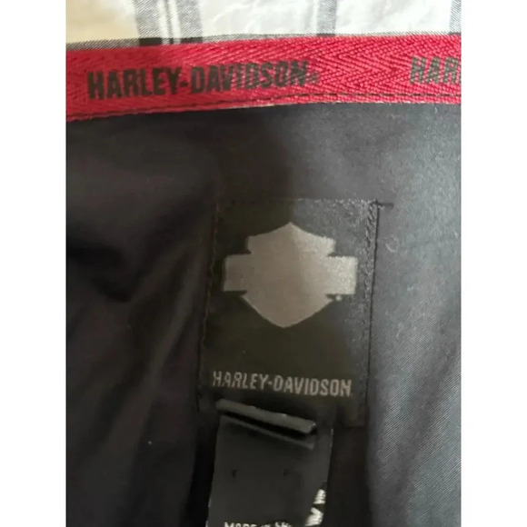 Harley Davidson Mens 3XL Plaid Woven Short Sleeve Shirt - Picture 8 of 10